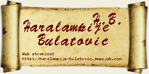 Haralampije Bulatović vizit kartica